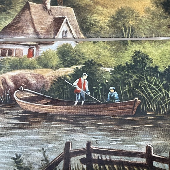 J.C. Van Hunnik scenic landscape tiles (set of four) Made in England vintage - Picture 9 of 14